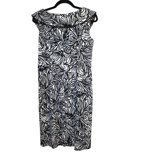 Evan Picone Black and White Midi Dress - Picture 2 of 3